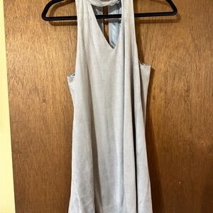 Olivaceous Light Gray Backless Dress